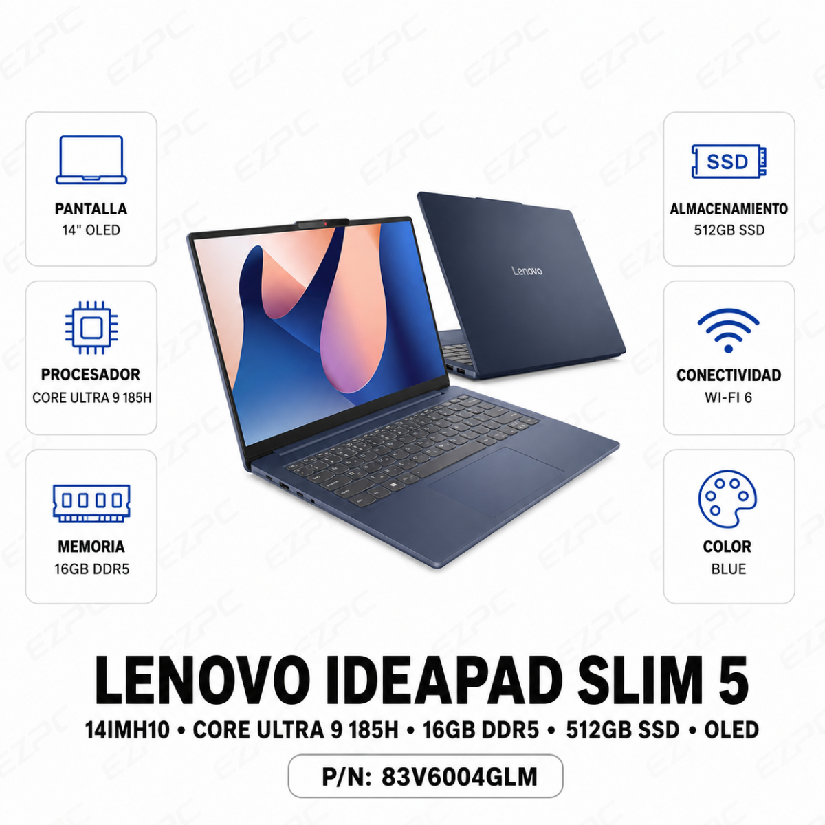 Laptop Lenovo Ideapad Slim 5 14IMH10 14 Core Ultra 9 185H 16gb 512gb Ssd Oled Freedos